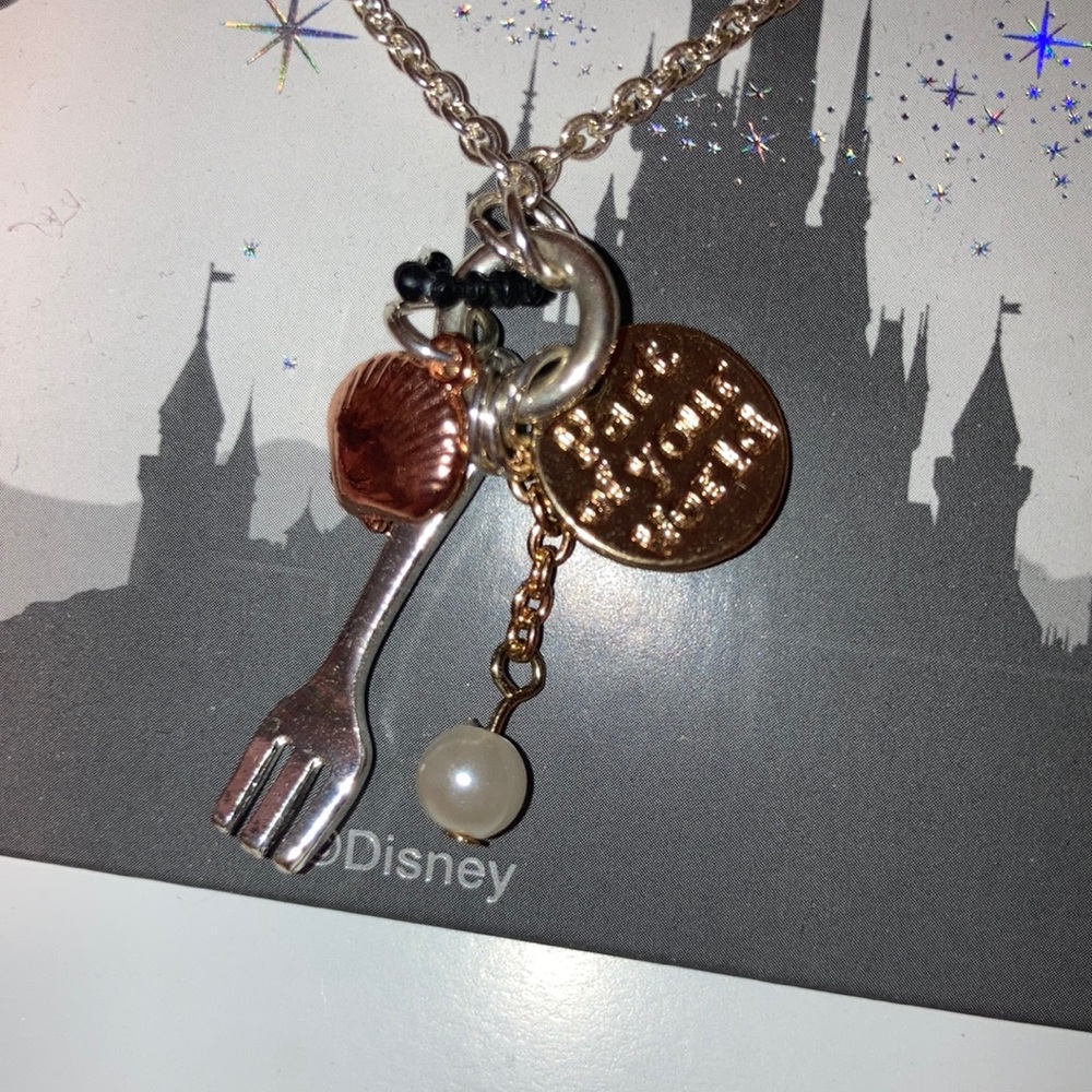 NWT disney kingdoms + castles ariel charm necklace